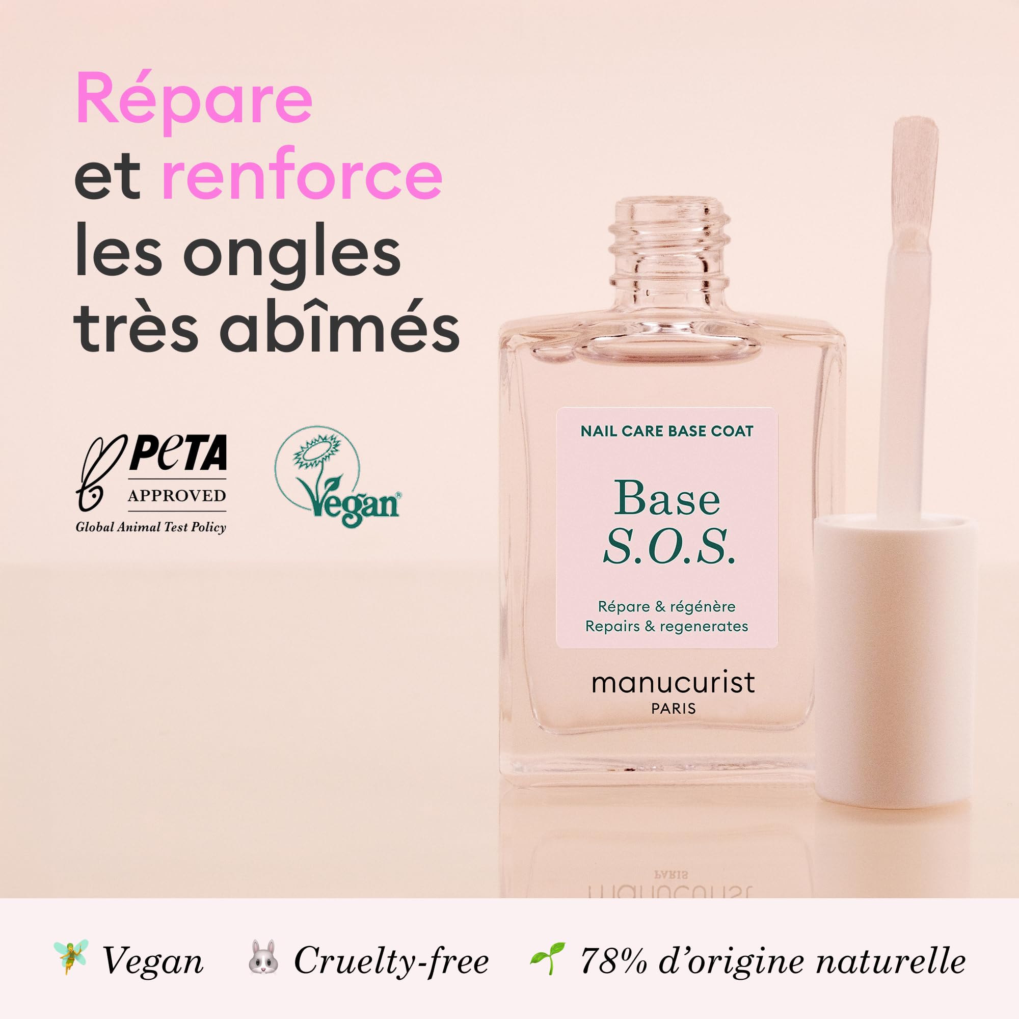 Manucurist Base S.O.S. soin fortifiant ongles très abîmés