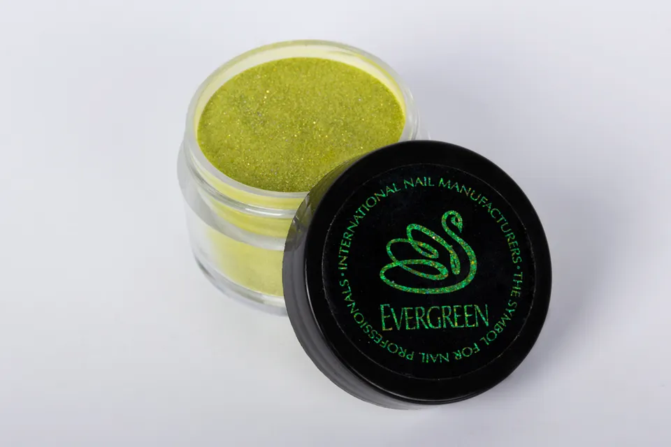 INM Evergreen poudre acrylique 0.5 oz verte