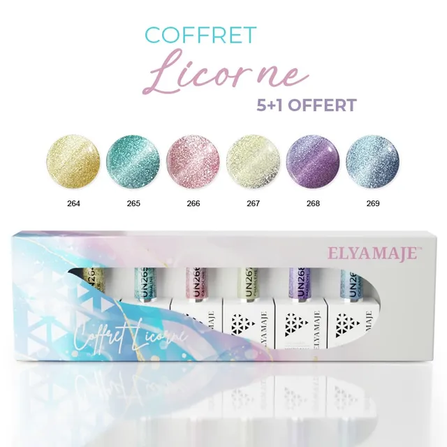 Elyamaje Licorne vernis semi-permanent coffret édition limitée