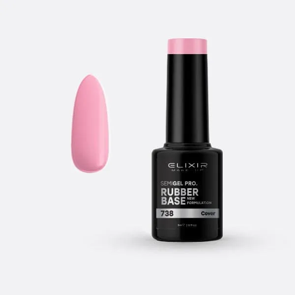 Élixir Semi Gel Rubber Base #738 vernis semi-permanent 5ml Cover