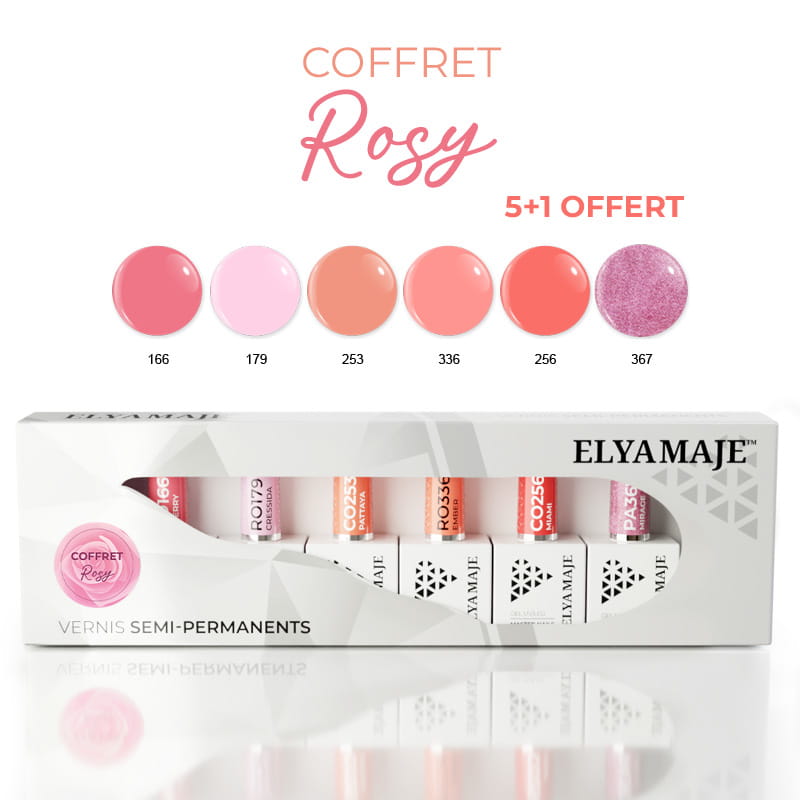 Elyamaje Coffret Rosy vernis semi-permanent édition limitée