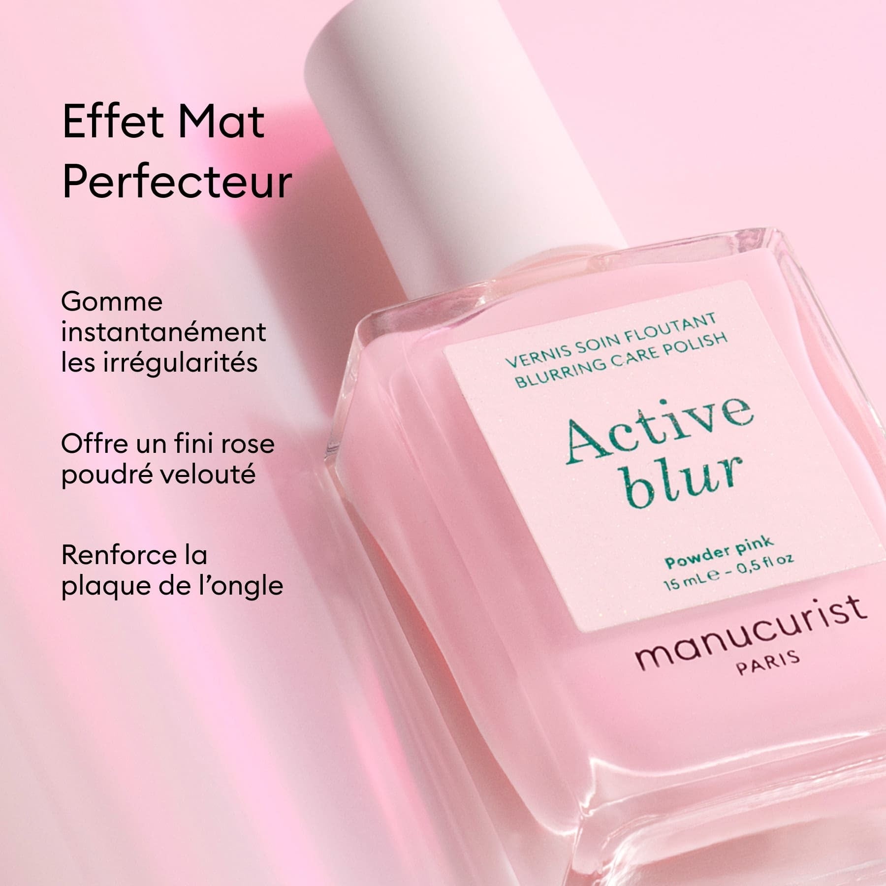 Manucurist Active Blur vernis soin rose poudré mat