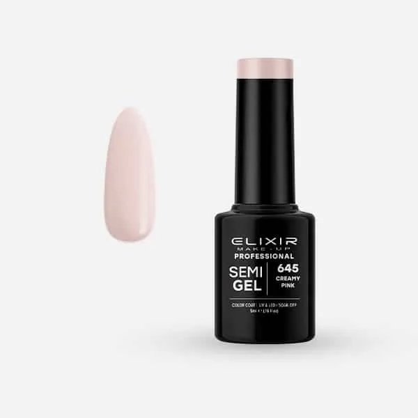 Élixir Semi Gel vernis semi-permanent 645 Creamy Pink 5ml longue tenue