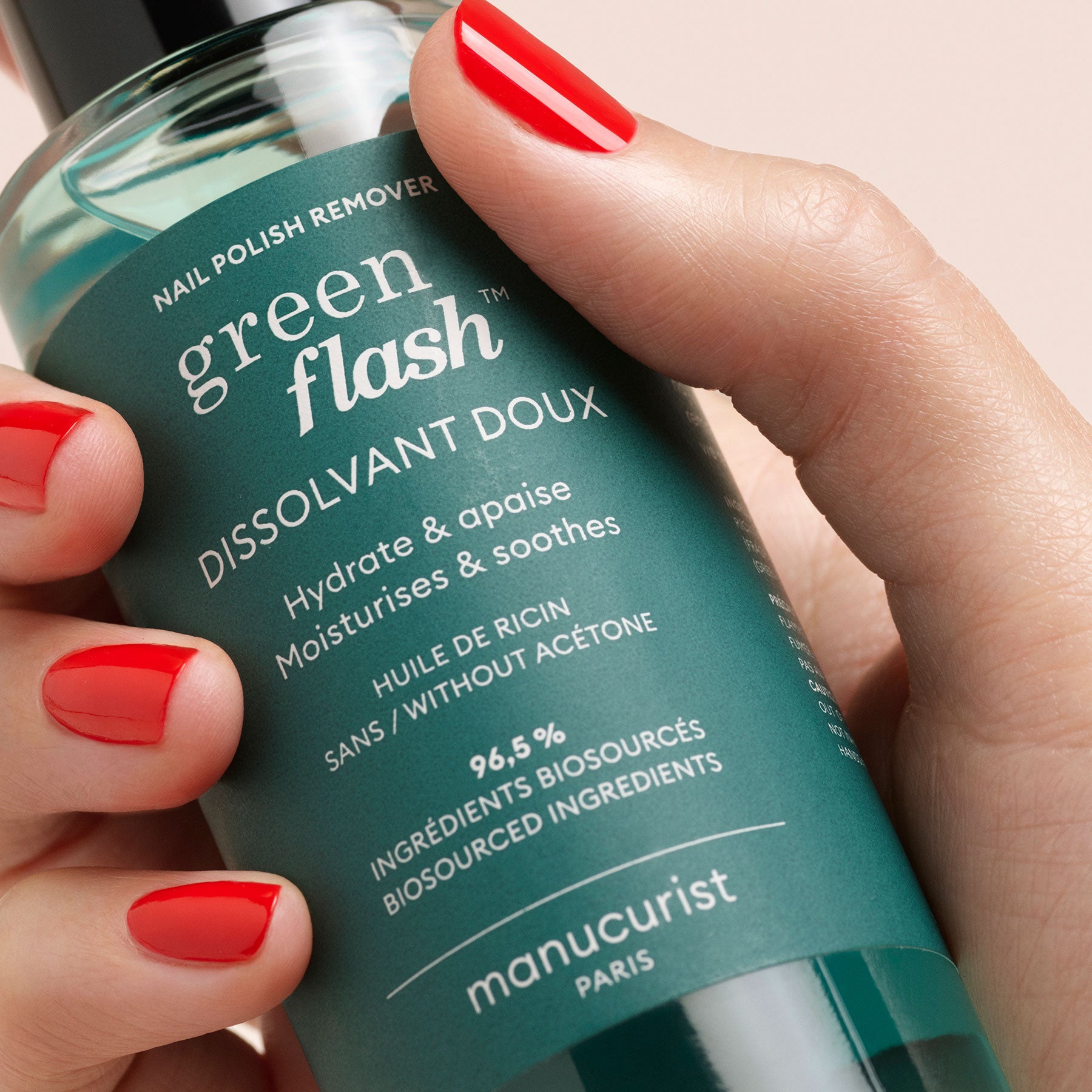 Manucurist Green Flash Dissolvant Doux Bio-sourcé 100 ml sans acétone