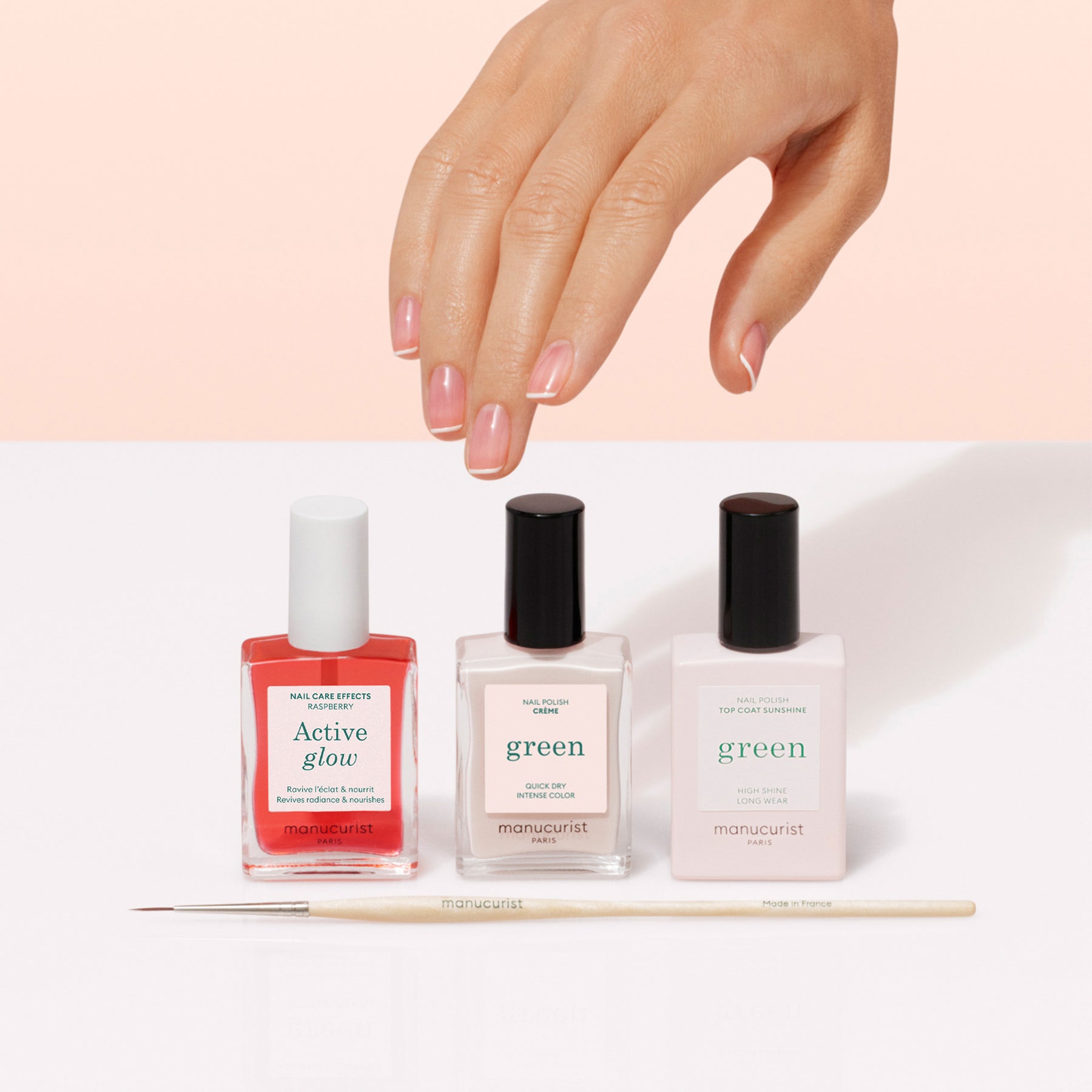 Manucurist French Manucure Glow kit vernis glow sans top coat