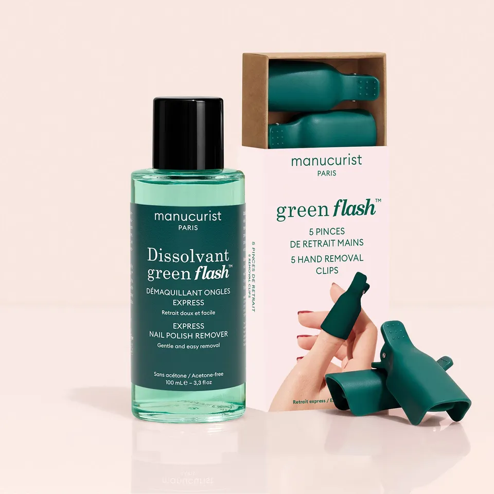 Manucurist Duo Dissolvant Doux + Pinces de retrait dépose 1 min