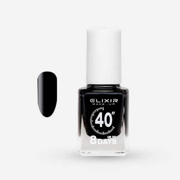 Élixir 40" Fast Dry vernis n°016 Black couvrance intense