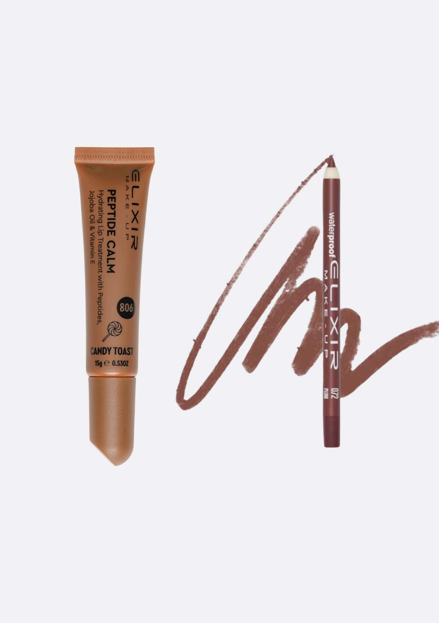 Élixir Peptide Combo coffret lèvres Glossy Candy Toast hydratant
