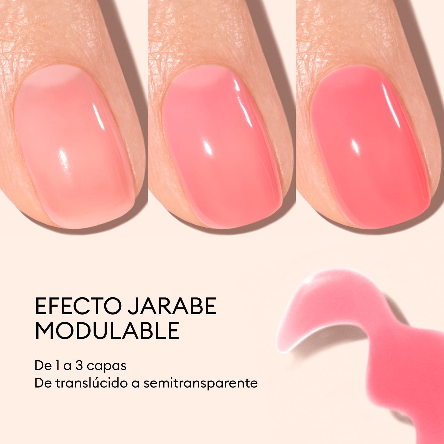Manucurist Green Sugar Plum Jelly vernis à ongles rose translucide