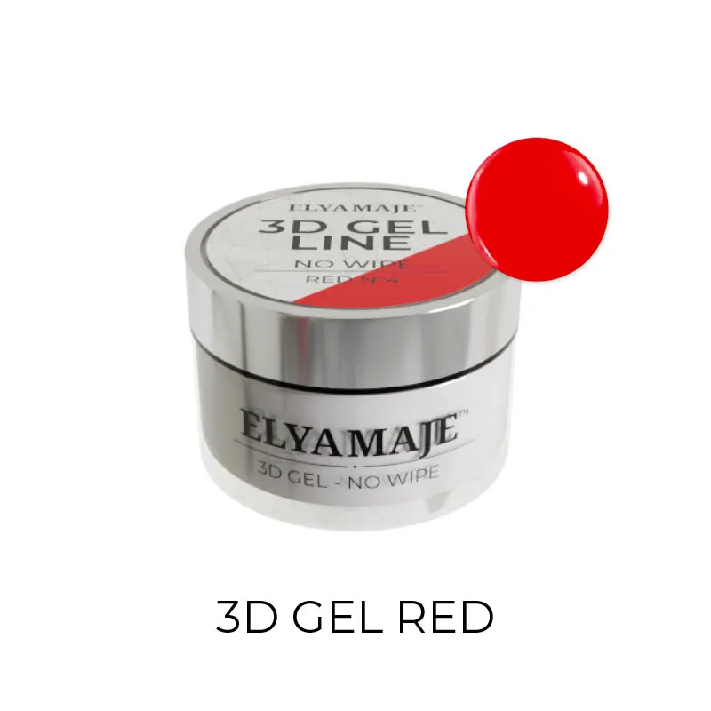 Elyamaje 3D Gel Red N°4 gel nail art rouge sans résidu