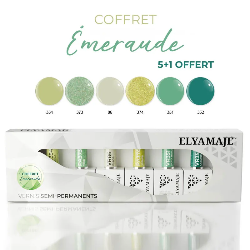 Elyamaje Coffret Emeraude vernis semi-permanents édition limitée