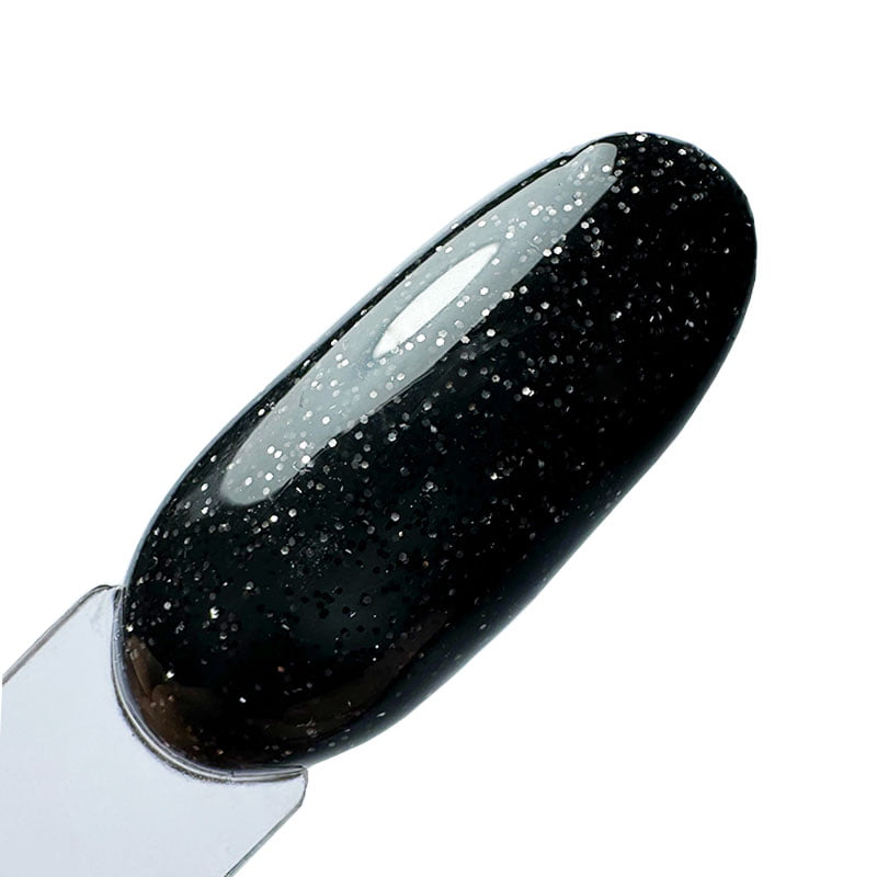 Elyamaje N°154 Black Silver Vernis Semi-Permanent Pailleté