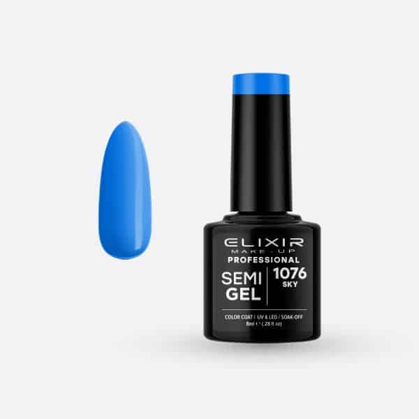 Élixir 1076 vernis semi-permanent 8 ml bleu ciel pastel
