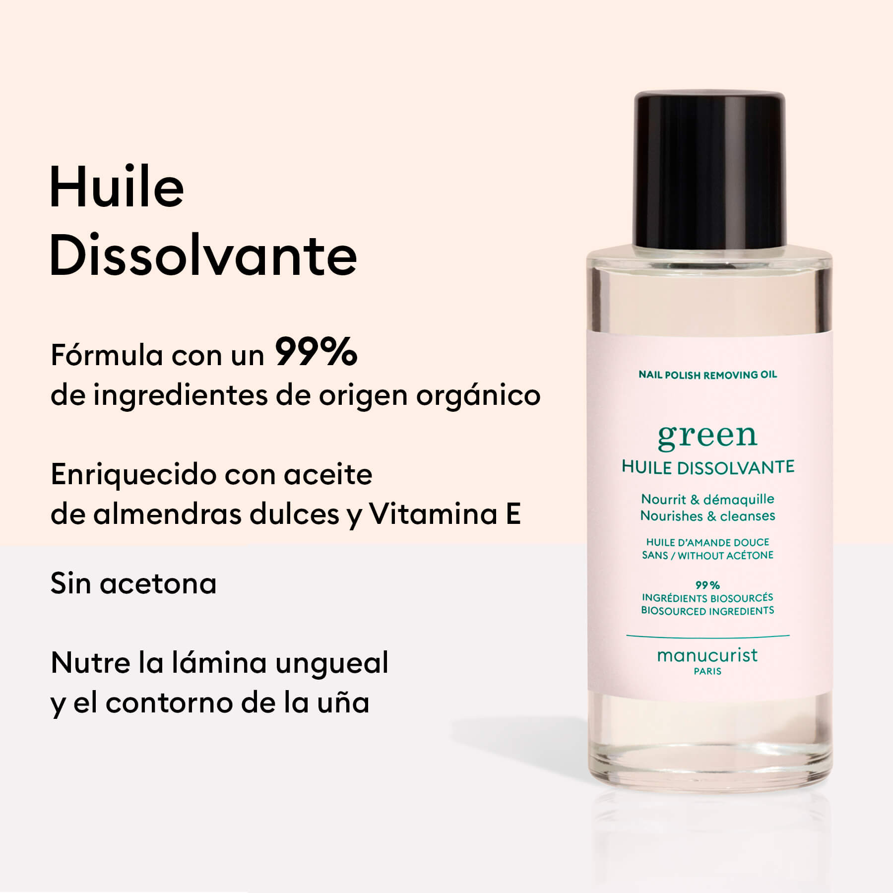 Manucurist Green Huile Dissolvante 100 ml sans acétone