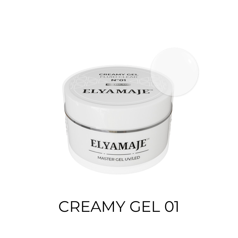 Elyamaje Creamy Gel Fluid Clear n°1 gel construction UV LED