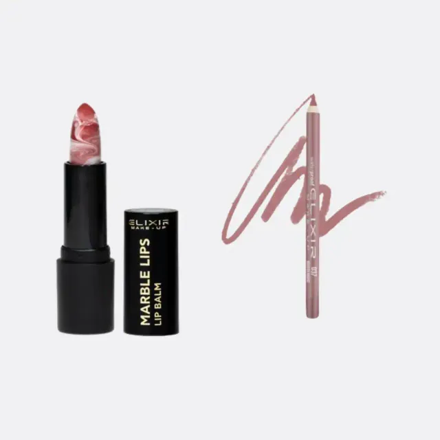 Élixir Marble Lips Rose Marble kit lèvres brillant