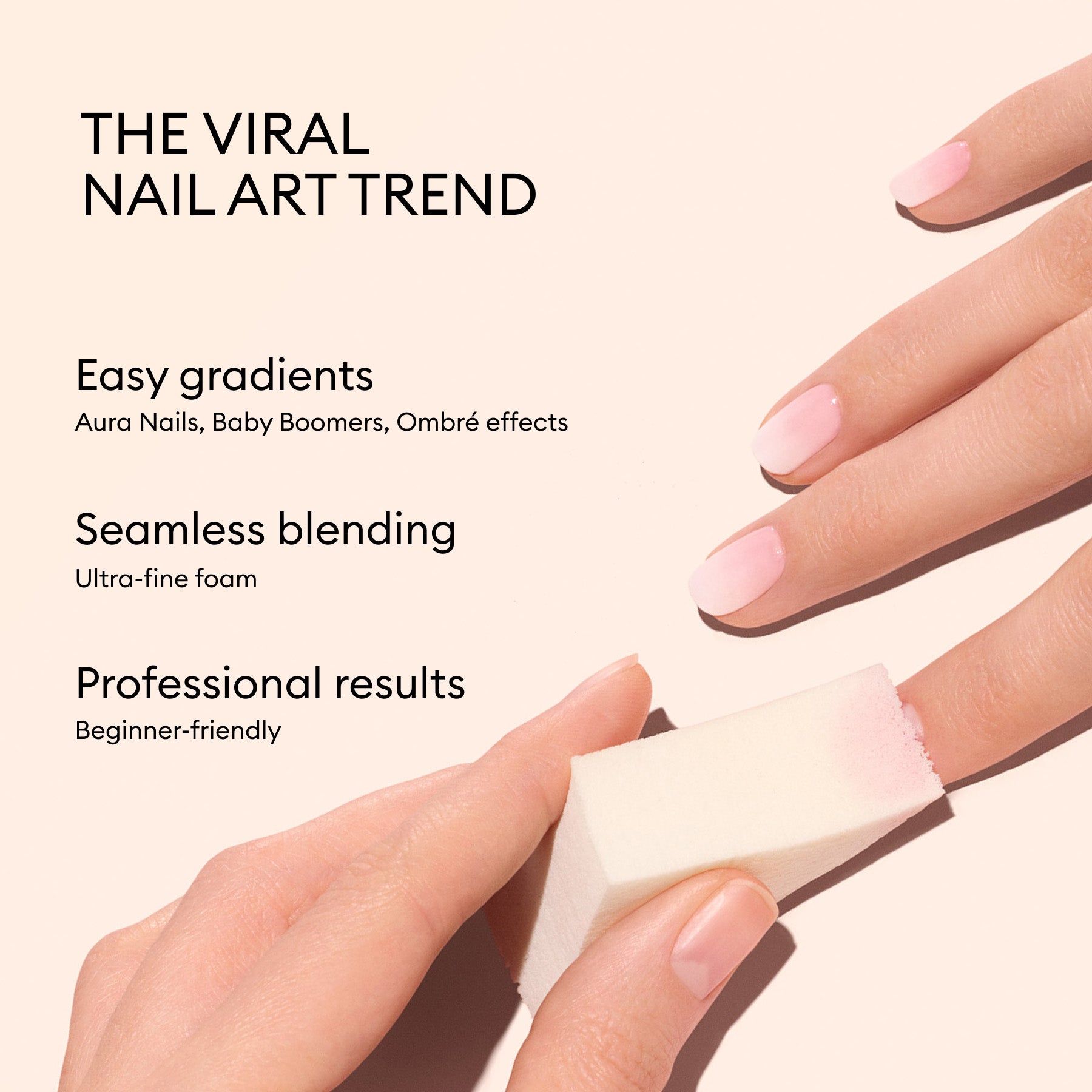 Manucurist Éponges Nail Art x4 dégradé aura baby boomer
