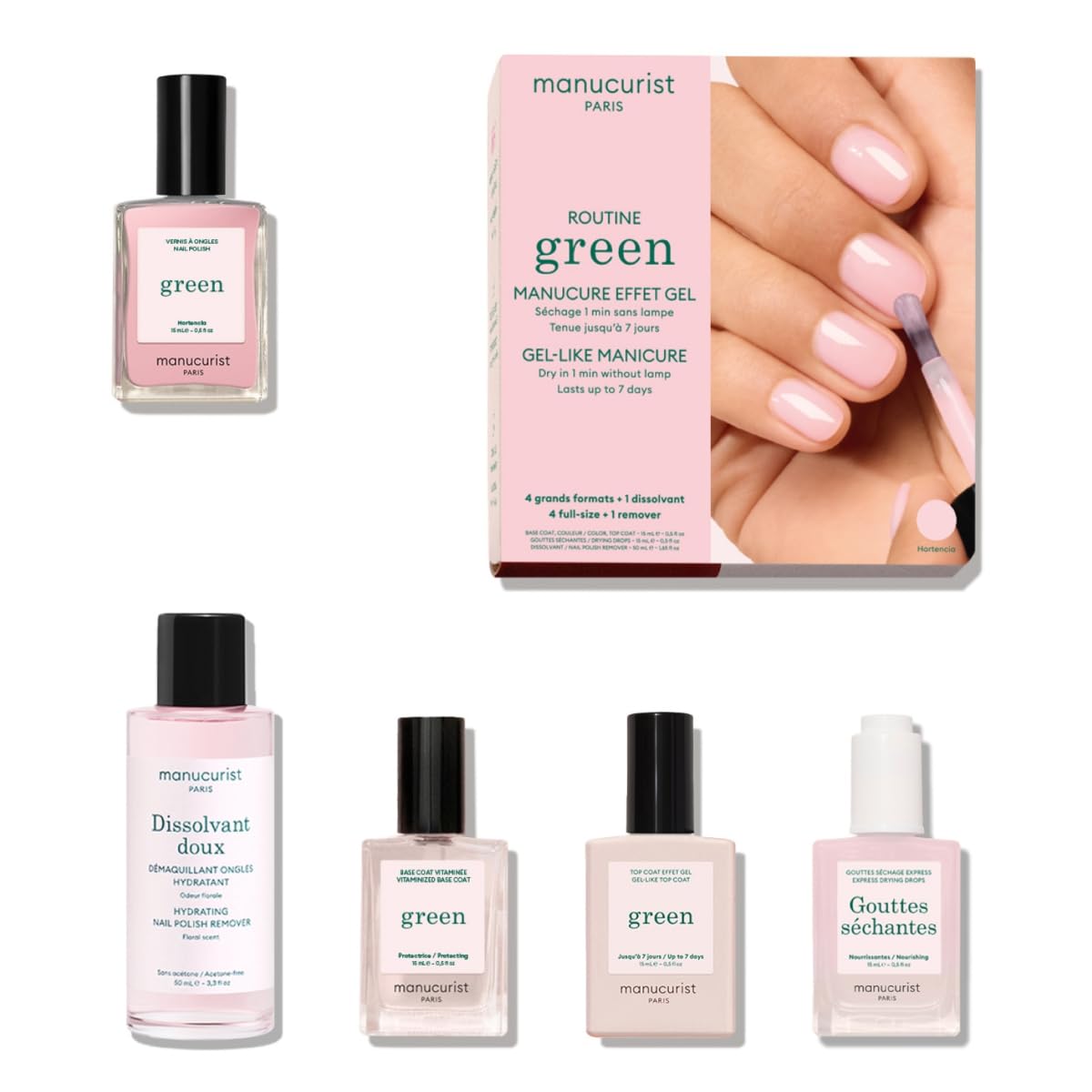 Manucurist Green Hortencia kit vernis 5 essentiels