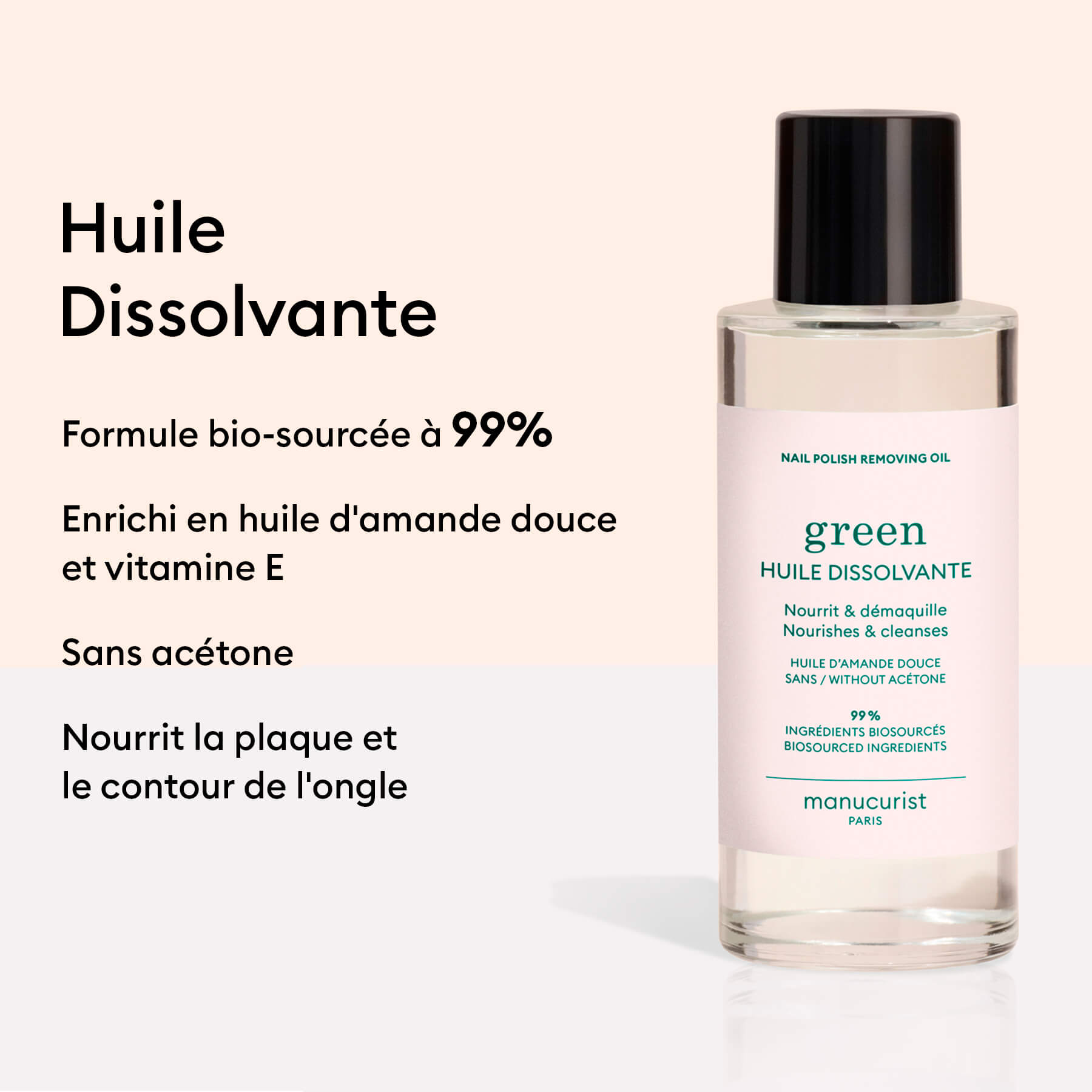 Manucurist Green Huile Dissolvante 100 ml sans acétone