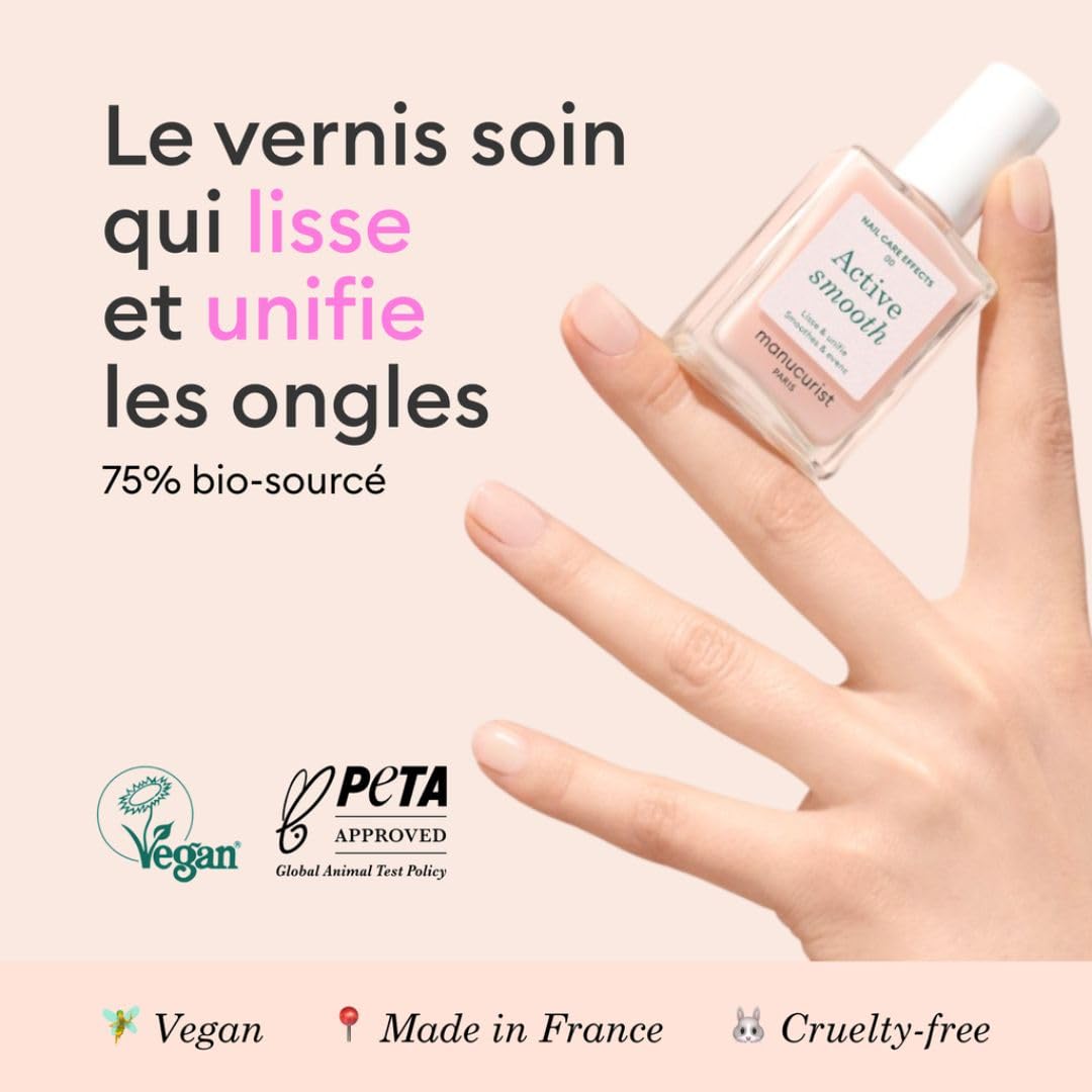 Manucurist Active Smooth 00 vernis soin voile rosé