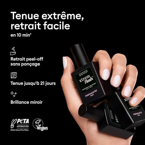 Manucurist Xtrem Flash top coat gel semi-permanent brillant