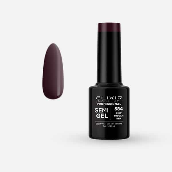 Élixir Semigel #584 vernis semi-permanent rouge 5ml