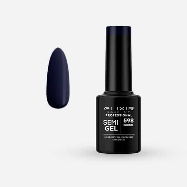 Élixir Semi Gel #598 vernis semi-permanent 5ml indigo