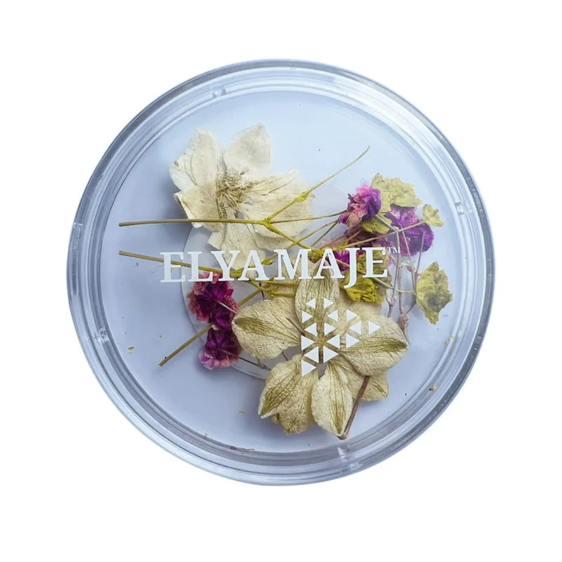 Elyamaje Flower 4 fleurs séchées nail art incrustation gel