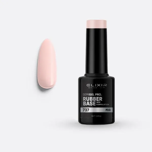 Élixir Rubber Base #737 Pink base semi-permanente 5ml souple