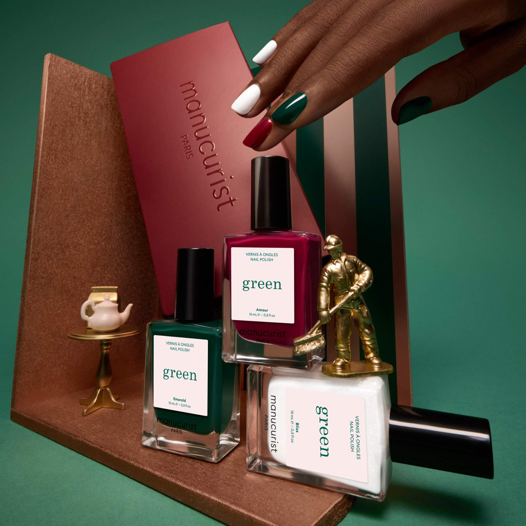 Manucurist Green Trio Collections coffret vernis 3 teintes