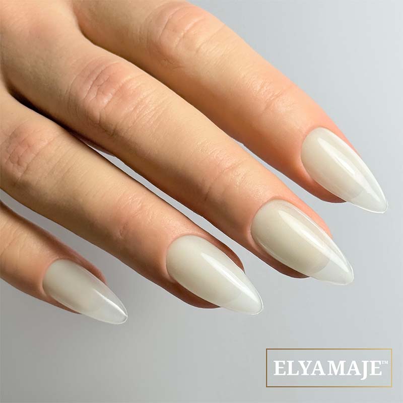 Elyamaje Top Flouteur Shine Milky White top laiteux