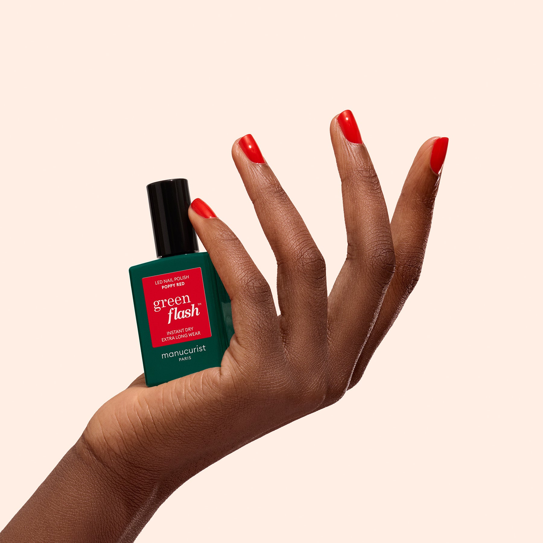 Manucurist Green Flash Poppy Red vernis rouge vif