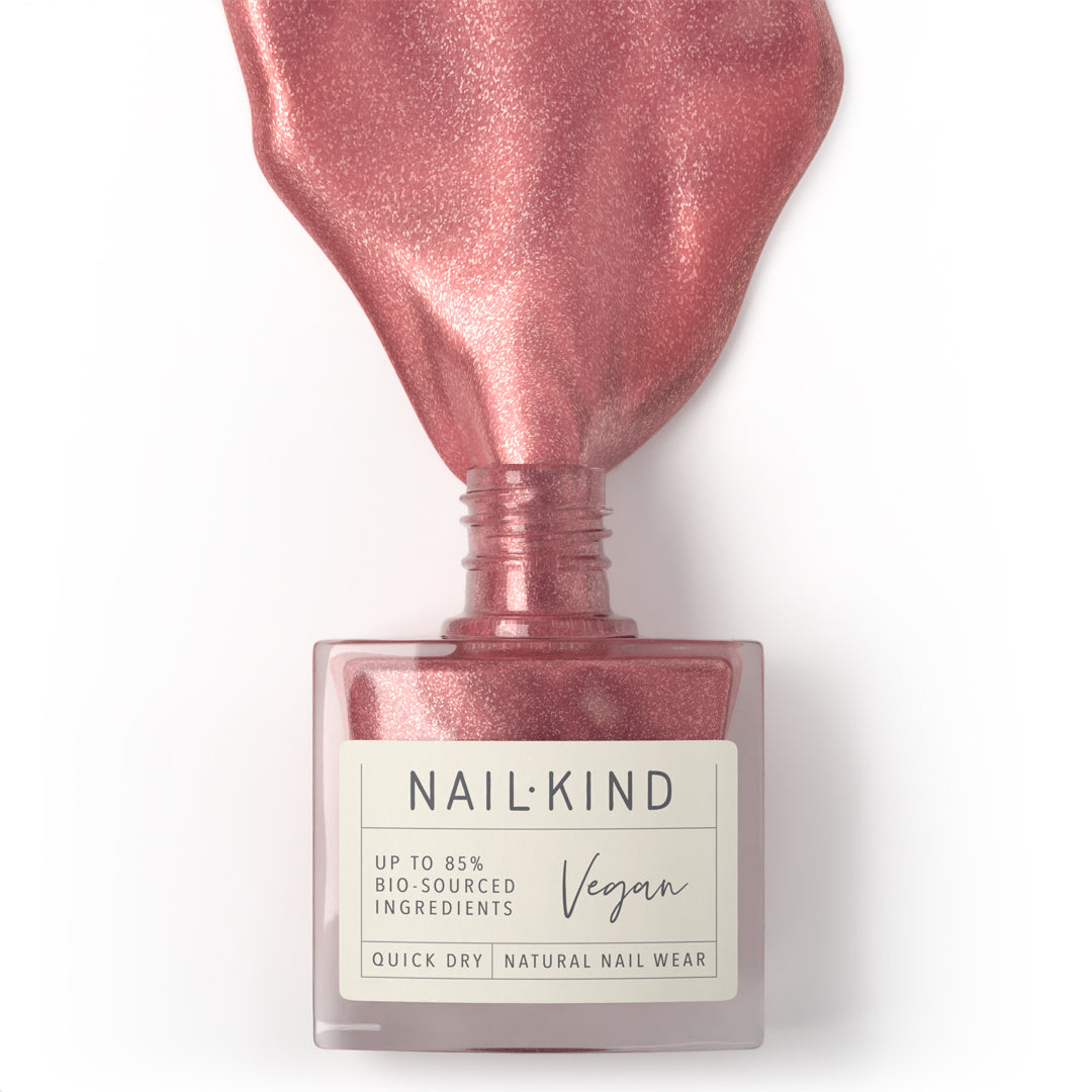 NAIL KIND The Colour Squad High Heels & Glitter vernis rose métallisé