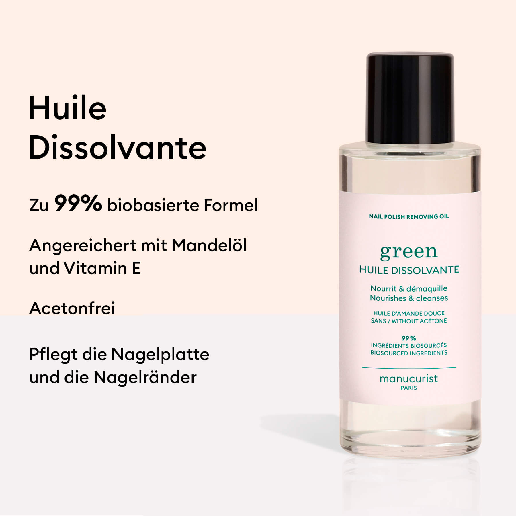 Manucurist Green Huile Dissolvante 100 ml sans acétone