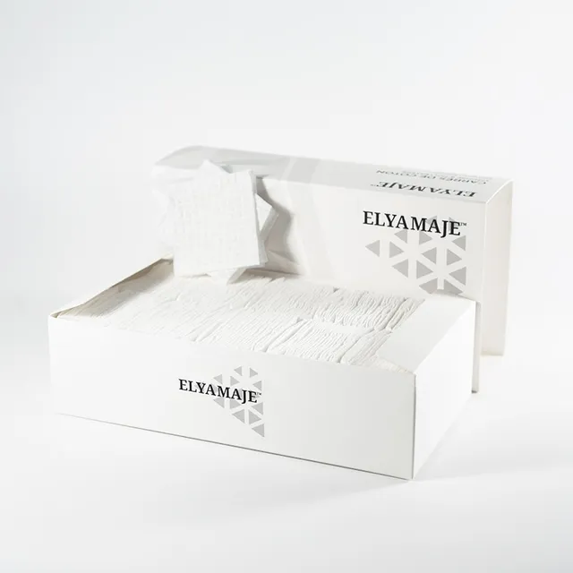 Elyamaje Carrés de coton polyester viscose 500 pièces