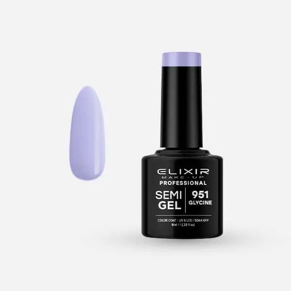 Élixir Semi Gel vernis semi-permanent n°951 Glycine 8 ml longue tenue