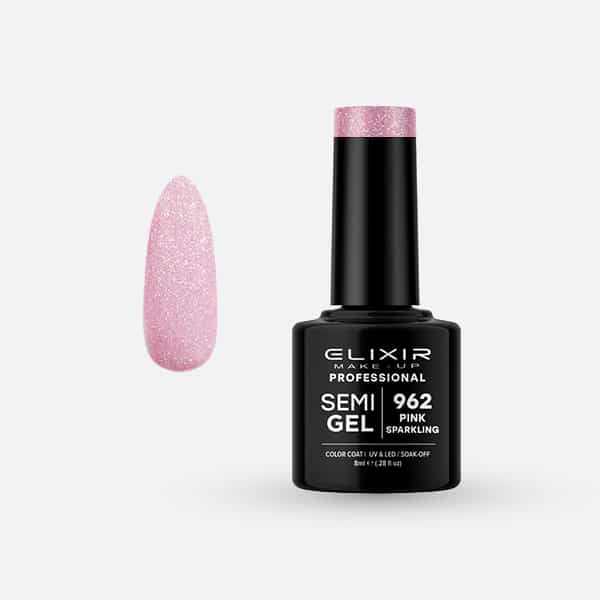 Élixir Semi Gel 962 Vernis Semi-Permanent Pink Sparkling 8ml rose