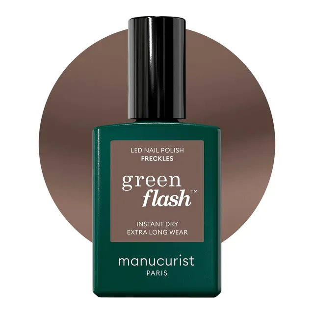 Manucurist Green Flash Freckles vernis semi-permanent 15 ml marron