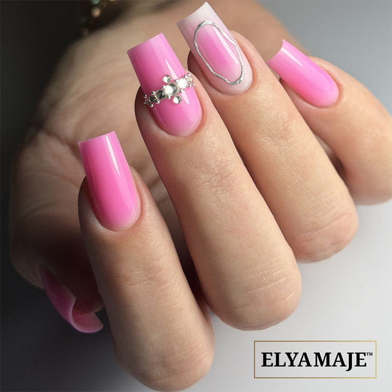 Elyamaje Fuchsia Flame n°10 Color Creamy Gel construction UV LED