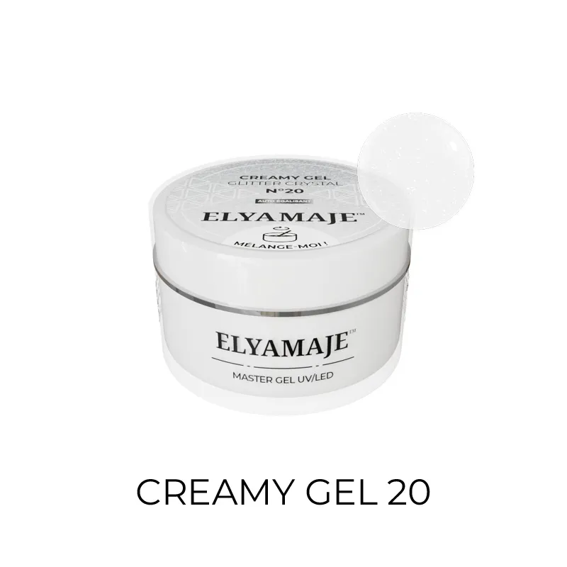 Elyamaje Creamy Gel N°20 gel construction pailleté