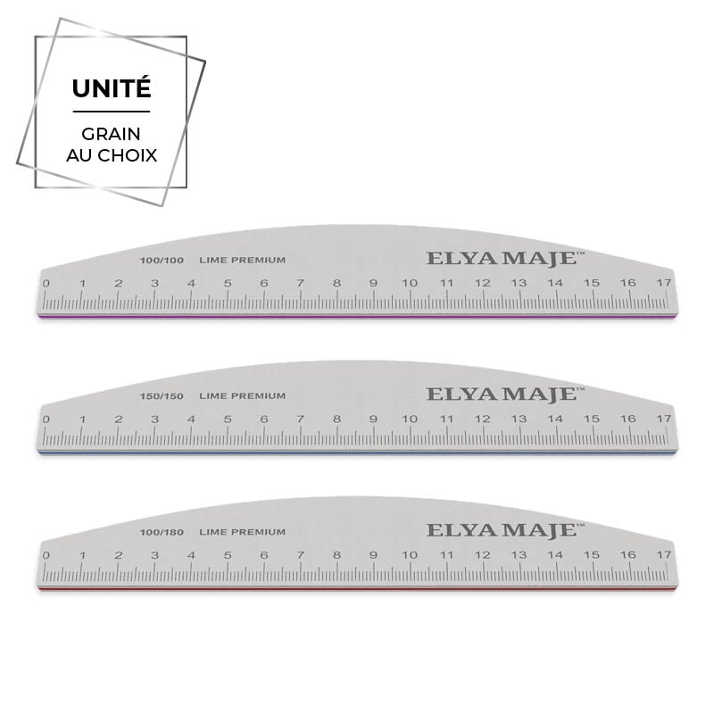 Elyamaje Demi-Lune lime à ongles grain abrasif