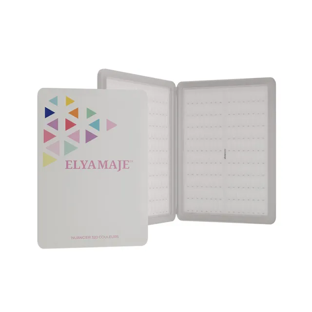 ElyaMaje Livre Nuancier 320 tips vernis carré arrondi