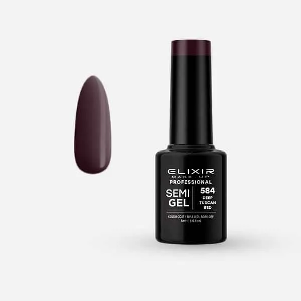 Élixir Semigel #584 vernis semi-permanent rouge 5ml