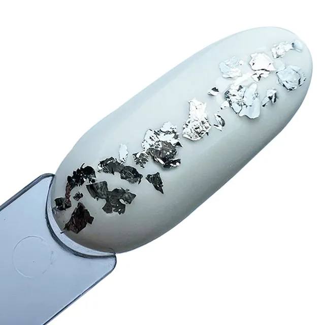 Elyamaje Flakes n°4 paillettes ongles feuille or et argent
