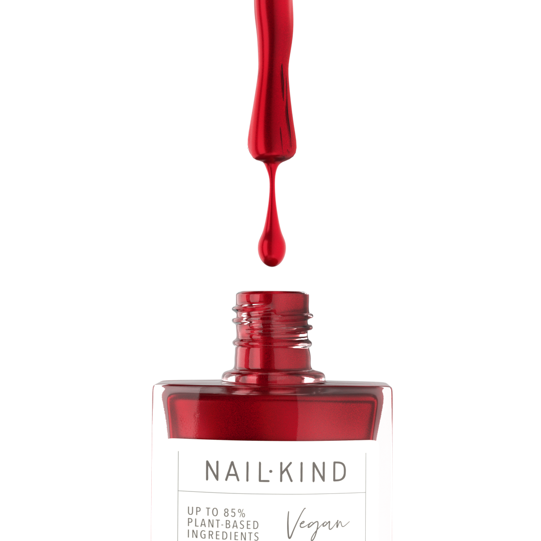 NAIL KIND The Colour Squad Chrome Queen vernis rouge micro-pailleté