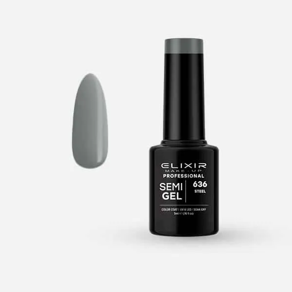 Élixir Semi Gel #636 vernis semi-permanent Steel 5ml