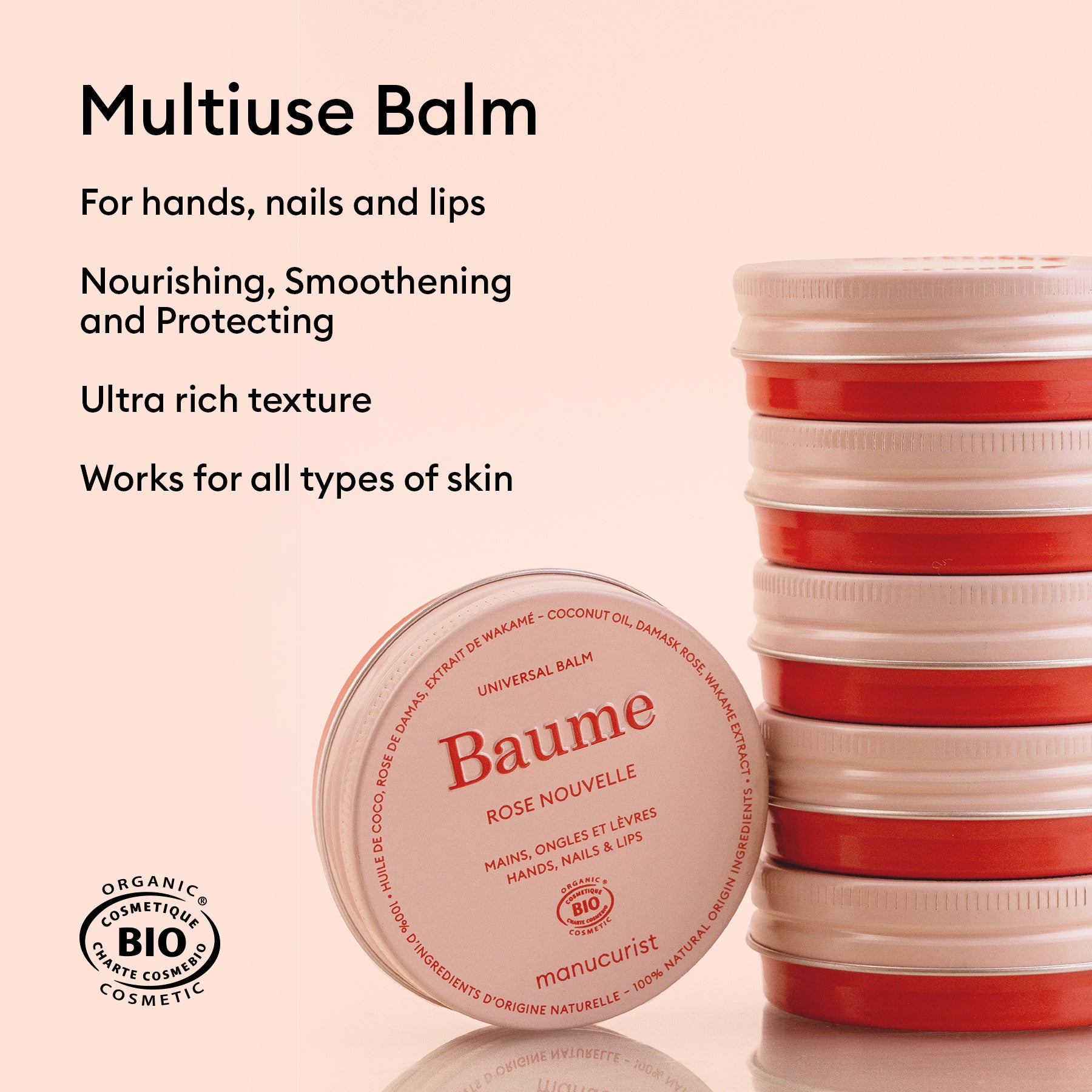 Manucurist Baume Rose baume lèvres ongles naturel