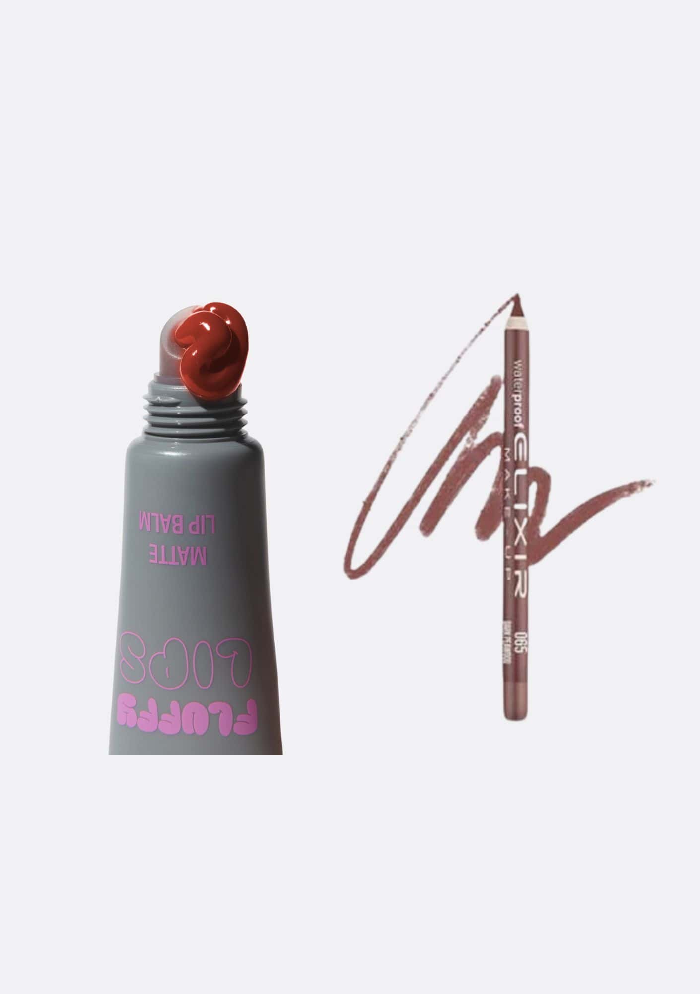 Élixir Fluffy Lips Cherry Fluff combo lèvres mat hydratant