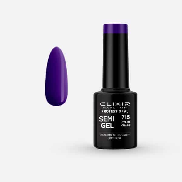 Élixir Semi Gel #715 Vernis semi-permanent Cyber Grape 5ml