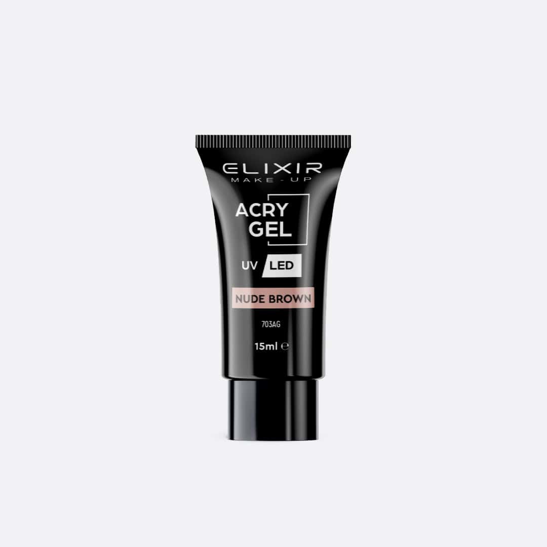 Élixir AcryGel 703AG Gel Nude Brown 15 g longue tenue